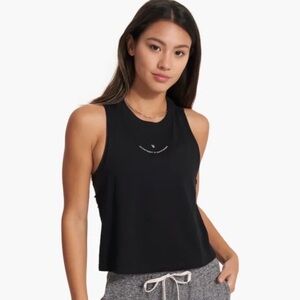 Vuori Investment in Happiness muscle tank in black, size large, EUC